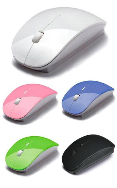 10pcslot Nuevo 1600 DPI USB USB Optical Wireless Computer Mouse 24G Receptor Super Slim Mouse para PC Laptop2347461