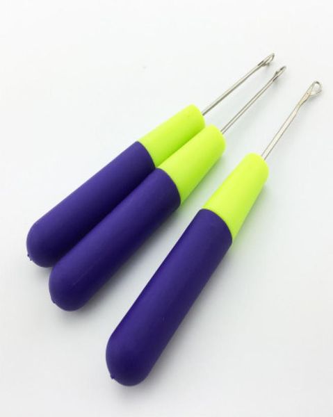 Aiguille de tresse de Crochet en plastique, 10 pièces, à utiliser pour les outils d'extension de cheveux humains, enfile-aiguille de Crochet de perruque, aiguille de Crochet à tricoter 4105659