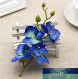 10PCSlot Silk Artificial Orchid Bouquet voor Home Wedding Party Decoration Supplies Orchis Plants Diy Blue White5408689