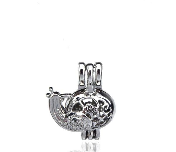 10pcslot argent alliage escargot beauté animale huîtres perles Cage médaillon pendentif aromathérapie parfum huiles essentielles diffuseur82061021549553