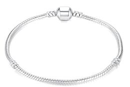 Bracelets de bracelets plaqu￩s en argent 10pcslots avec fermoir ￠ canon pour bricolage des perles europ￩ennes bracelet C164028602