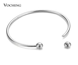 10pcslot bracelet de manchette de couple unisexe minimaliste en acier inoxydable avec enlever les extrémités des perles bracelet à breloques bracelets cadeau SL02110 Y11261246266157