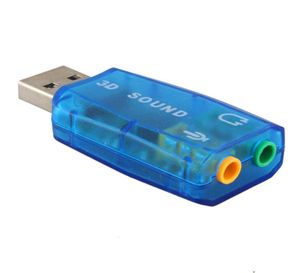 10PCSlot USB Sound Card USB Audio 51 Externe USB Sound Card Audio -adapter MIC -luidspreker Audio -interface voor laptop PC Micro Data5490941