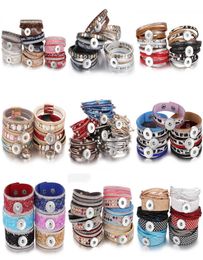 Bracelets de bijoux entier 10pcslot entiers pour femmes Bracelet en cuir tressé de 18 mm Bricole de bricolage Interchangeable Bracelet à bouton instantané 28578764