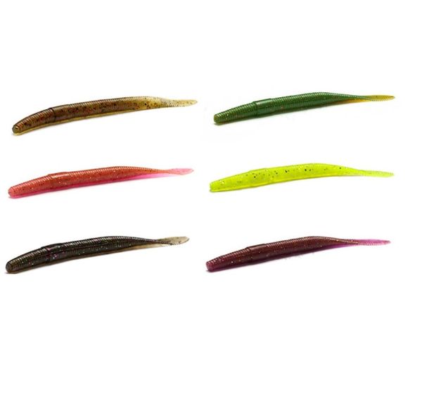 10pcslot gusano larva WWM39 cebo suave señuelo Swimbait 29g 99mm realista Walleye bass pesca Artificial para Wacky Jig6833000