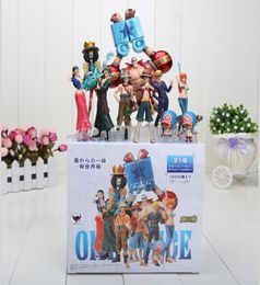 10pcSset anime One Piece Action Figures 2 ans plus tard Luffy Zoro Sanji Usopp Brook Franky Nami Robin Chopper CJ1912136237819