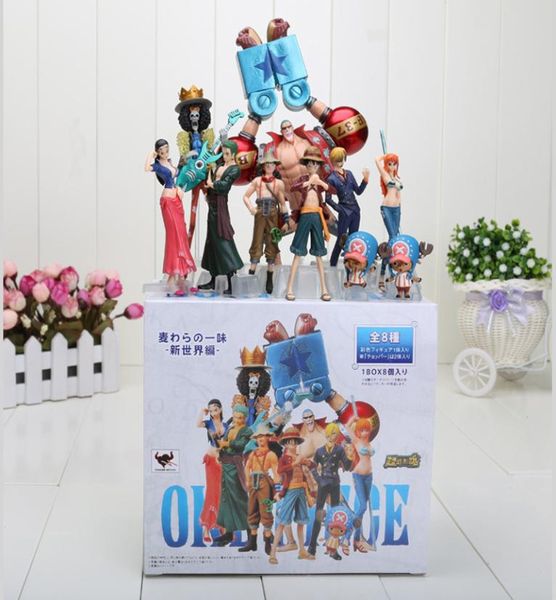 10pcSset anime One Piece Action Figures 2 ans plus tard Luffy Zoro Sanji Usopp Brook Franky Nami Robin Chopper 2012024605500