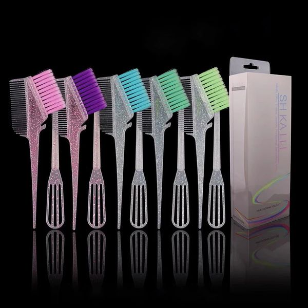 10pcsset Balayage Dye Brush Mixer Toolkit Salon Hair Color Highlight Double Side Tint Peigne Applicateur Brosses Brosse à cheveux 1864 231225