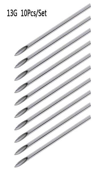 10pcsset tatuaje desechable 12G14G16G18G20G Agujas perforantes para la oreja del ombligo Tattoo de tatuaje de tatuaje Piercing Needles Tool62222076