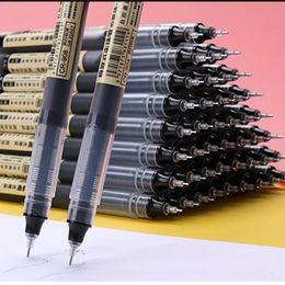 10pcSset Type d'aiguille de haute qualité stylos Gel Straight Liquid Ballpoint Pen Kawaii Stationnery School Office Supplies Writing 240511