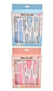10pcsset Neonatal Nail Care Kit 10 Sets aspirator Hair Comb Scissors Brush en Poolse Baby Nail Scissors Baby Heathy Care Set 8282673