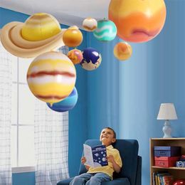 10pcsset Solar Galaxy Modelo de enseñanza Inflable Ball Charm Simulation Nine Planets System Children Blow Up Toy 240521