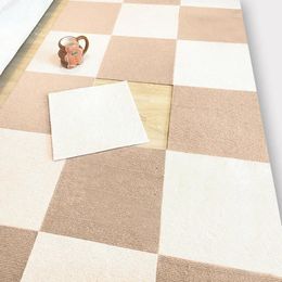 10pic tapis de sol d'épissage carré sans colle couverture de chevet pour enfants tapis de salon de chambre simple 30x30cm tapis 240111