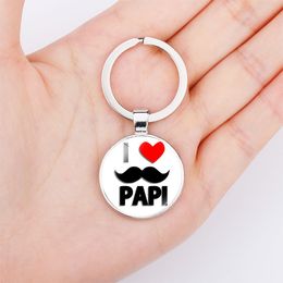 10 pièces/lot cadeaux de fête des pères porte-clés pour Papa père de fille fils enfants femme pour Papa Papa beau-père papa cadeaux d'anniversaire