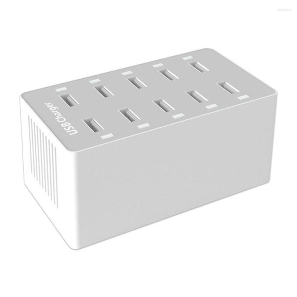 Cargador de teléfono universal de 10 puertos Estación de carga de 10 puertos de escritorio USB de 100 W para tableta móvil