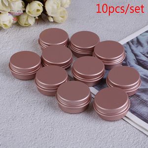 10PS Hoge kwaliteit verpakking flessen oogcrème haarconditioner tin cosmetische metalen 10g roze lege aluminium pot potten cosmetische containers met deksel