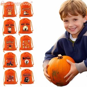 Trick 10ps Sac Treat Reutilisable Pumpkin Skull Match Small Sacs Sac à main pour Halen Party Decorati Favors O835 #