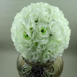 10quot25cm fleurs artificielles Ball Silk Mariage Rose Boules de baisers Pomander Party Centres de décoration livraison 4291459