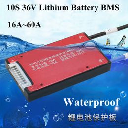 10S 36V Lithium Battery BMS PCM 16A 60A Panneau de protection imperméable pour 36V 18650 32650 Batterie en like de la batterie Li-ion Batterie de scooter