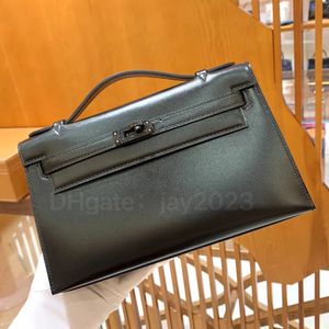 10s Designer Bag Box Echt lederen wax Draad Mini22cm All Black volledig handgemaakte tas bestseller tas luxe portemonnee wax line stiksel high-end aanpassing