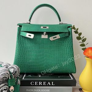 10s handgemaakte draagtas Designer tas TOTE KLASSIEKE NOBLE 25 cm met geïmporteerde originele Crocodile Skin van topkwaliteit met doos topaanpassing