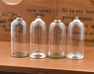 10set 5018 mm holle glazen buis Bell Jar met inzetting basis kralen dop set glas inflitsende flesjes hanger holle bol sieraden bevindingen 7105393