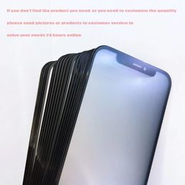 Verre extérieure à écran avant 10set avec lunette OCA + cadre pour iPhone X XS Max XR XSM 11 Screen Glass Panel remplacement avec adhésif