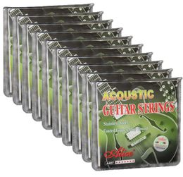 10Sets Alice Acoustic Guitar Strings gecoate koperen legering 6 strings set A407L 0123064977
