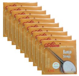 10 ensembles Alice Banjo cordes enduit alliage de cuivre enroulé DBGCG 5 cordes ensemble AJ057115751