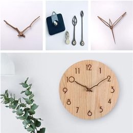 Horloge murale à Quartz solaire, mains en bois, mécanisme de mouvement de broche de 28mm avec pièce à crochet, Kit de réparation DIY, accessoires 1244M, 10 ensembles