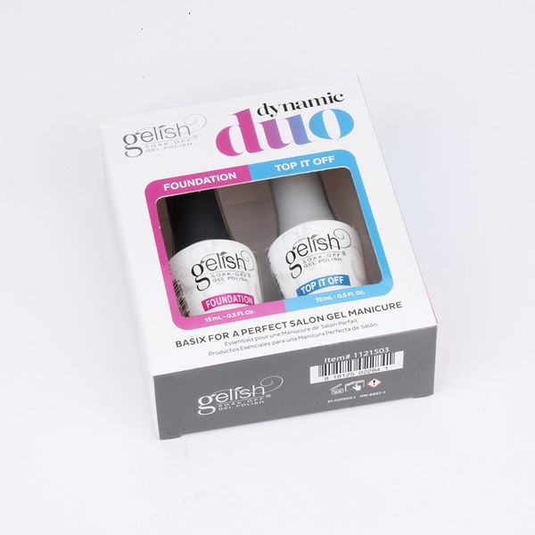 10setTop capa base superior de calidad más nueva moda Soak off gel laca armonía esmalte de uñas colores LED UV gel laque naisl art 2pcs / set M