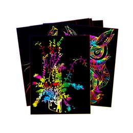 10Sheet A4 16K Magic Scratch Art Painting Paper met tekenstok Kids speelgoed educatief speelgoed voor babymeisjesjongen kinderen