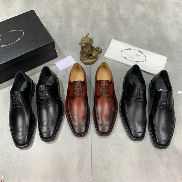 10style 2024 hommes robe en cuir italien chaussure sans lacet mode en cuir véritable luxe designer mocassins mariage bout pointu noir formel Oxford chaussures taille 38-45