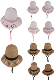10 Styles Kids Bucket Hat Strawhat Sunhat Summer Beach Sol Gat, Palabra de pesca Baby Fisherman Cartoon Kids Beach Hats Baby Shippi7048863