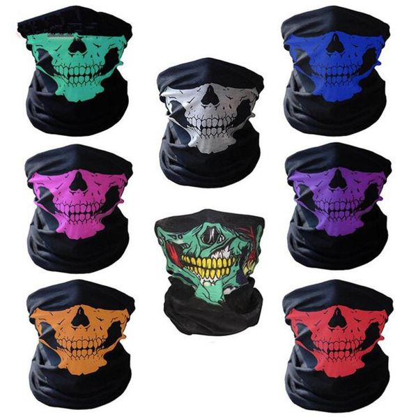 14 styles Moto vélo sports de plein air Cou Visage Cosplay Masque Crâne Masque Plein Visage Tête Capot Protecteur Bandanas Parti Masques C012