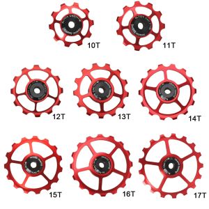 10t 11t 12t 13t 14t 15t 16t 17t Mtb Bicycle Achter Derailleur Jockey Wheel Keramische lagerpoelie CNC Road Bike Guide Roller Idler