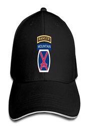 10th Mountain Division avec Ranger Baseball Cap ajusté PAPIED Sandwich chapeaux Unisexe Men Baseball Sports Outdoors Hiphop Strap4283067