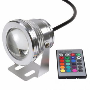 Reflector de luz Led subacuático RGB de 10W, 12V, CE/RoHS, IP68, 950lm, cambio de 16 colores con mando a distancia para decoración de piscinas y fuentes