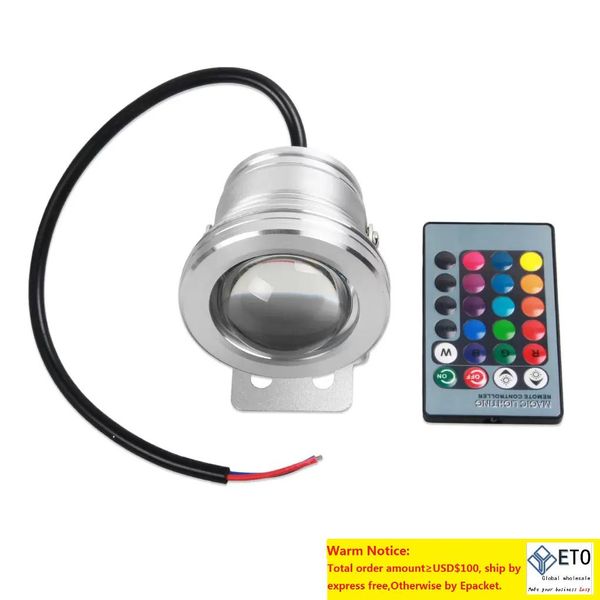 Reflector de luz Led subacuático RGB de 10W 12V CERoHS IP68 950lm 16 cambios de color con control remoto para decoración de piscinas y fuentes