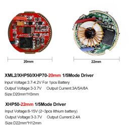 10W 20W 30W LED Flashlight Driver XHP50.2 XHP70.2 XHP90 SST-90 3V 6V 12V 20/22/26/32mm 1/5modus Circuitboard Voeding voor DI