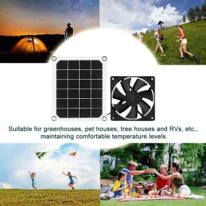 10W 40W 100W 12V Échappement solaire Échappement Extracteur d'air 6 pouces Mini ventilateur Panneau solaire Panneau alimenté pour chiens Poulet House Greenhouse