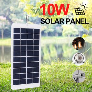 10W 5V USB Solar Pannel Charger 900mA Sortie portable Sortie d'urgence extérieure MINI POWER SYSTÈME POUR TÉLÉPHONE MOBILE 240430