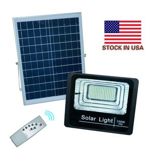 Illinador solar 10W 40W 60W 100W Luces de inundación al aire libre IP65 Foco de inundación Solar Powered LED Luz de inundación Pared al aire libre