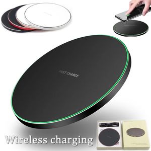 10W Metal Fast Charging Wireless Charger -gy68-adapter voor iPhone X Galaxy S9 S8 Plus QI-oplaadpad Ultra-slanke oplaadontvanger