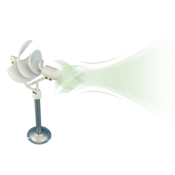 10W Miniature Spiral Wind Turbine Scientific Experiment Power Power Lampe White Solar Wind Generator avec lumière LED 320 mm