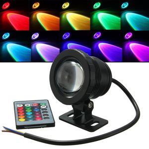 10W Lumières Sous-Marines Aquarium Étanche RVB LED Piscine Lumière IP68 DC12V Utilisation Extérieure avec Télécommande IR Multicolores