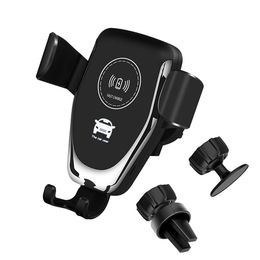 Chargeur de voiture sans fil 10W, support de téléphone à gravité pour grille d'aération, Compatible avec tous les appareils ip samsung Qi