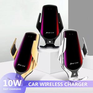 Chargeur de voiture sans fil Qi 10W, serrage automatique, charge rapide, support de ventilation, pour Samsung S10 S9, pour Huawei Mate30