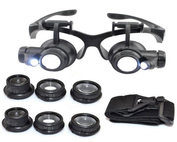 10x 15x 20x 25x Gangifice Lumières Double LED LURSES ESE LES LECS MAGNIFICATION LUB BOUPE BEIDER TOLLES RÉPARATION 8694993