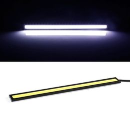 10X 17cm COB LED DRL conducción luces de circulación diurna tira 12V COB LED DRL barra aluminio rayas Panel coche Working5493428